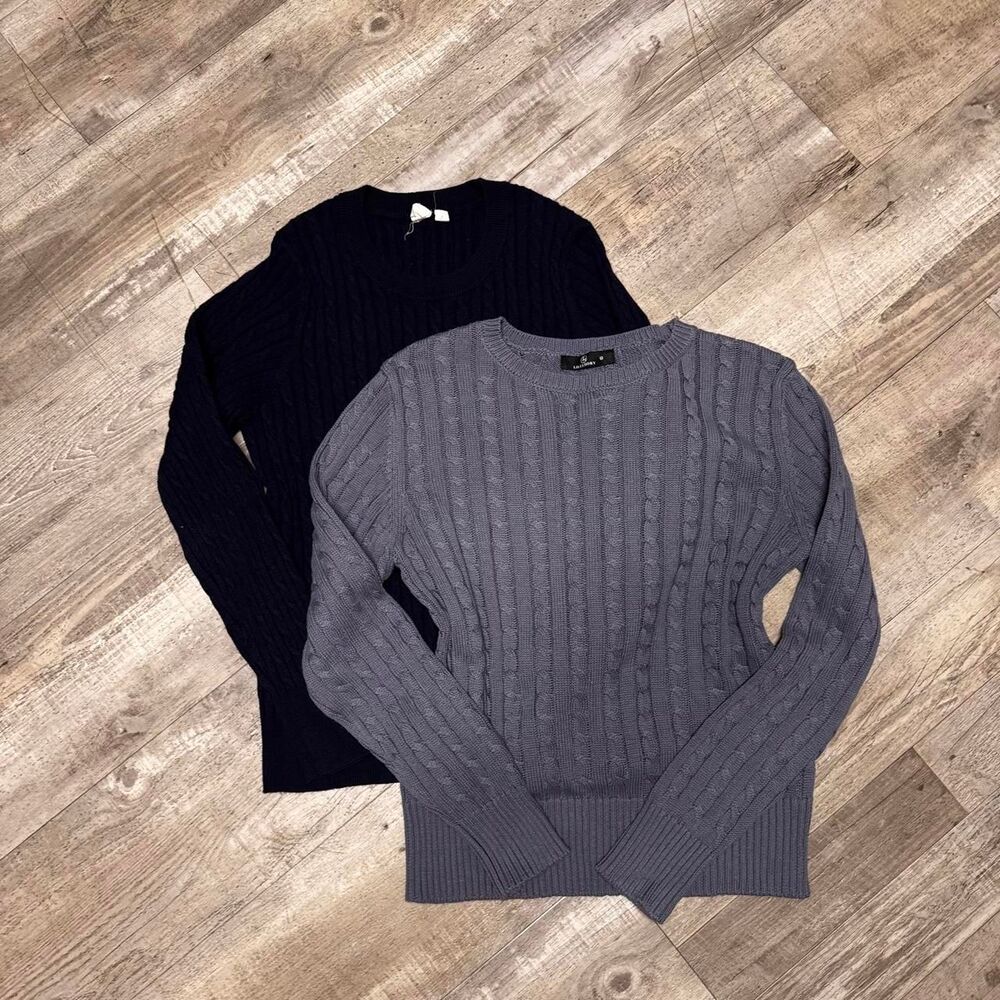 Women's Navy and Blue Sweaters